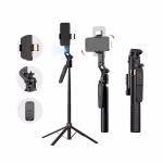 Tracking Selfie Stick Tripod Stand Desktop Subhandle Wireless Remote Selfie Stick with Fill Light Portable Flexible
